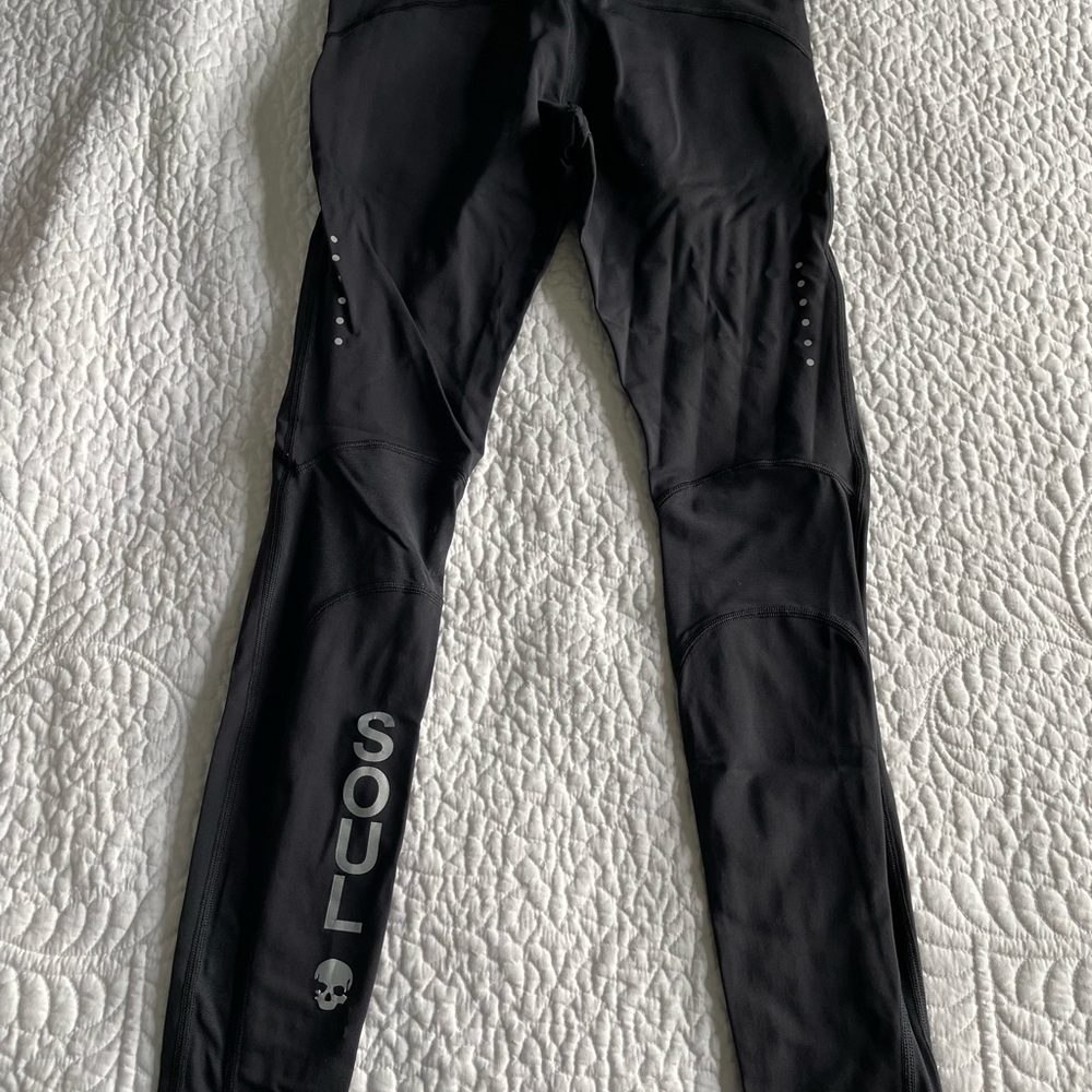 Nike x SoulCycle full length workout pants with mesh detail